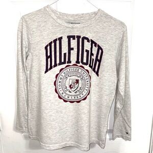Tommy Hilfiger Kids Light Gray Long Sleeve Tee